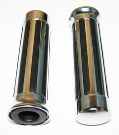 Slotted Buffalo Chrome Grips (02-2485)