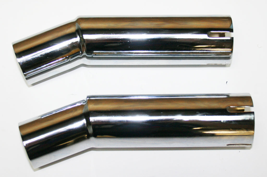 Chrome Upswept Muffler Extension Set (07-4637)
