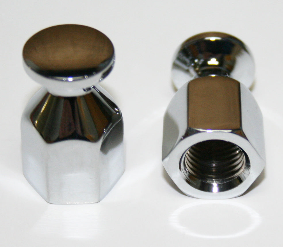 Chrome Bungee Nut Set/2 ~ 10mm x 1.25mm (27-5511)