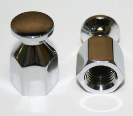 Chrome Bungee Nut Set/2 ~ 10mm x 1.25mm (27-5511)