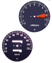 Load image into Gallery viewer, CB750F 1978 Speedo & Tachometer Face Plate Set ~ KM/H (73-0652)