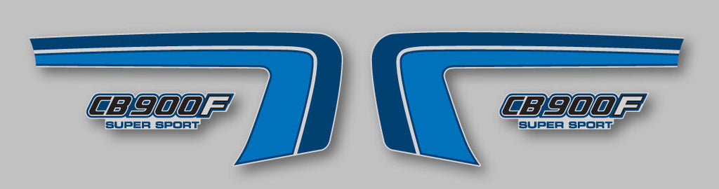 CB900F 1982 Side Panel Stripe & Logo Decal Set ~ Silver Model (73-0683)