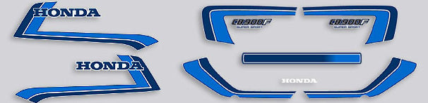 CB900F 1982 Complete Decal Set ~ Silver Model (73-0685)