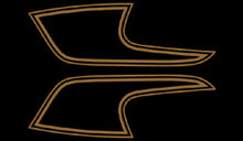 Load image into Gallery viewer, CB350F 1974 Gas Tank Decal Set ~ Glory Blue Black Metallic (73-0693)