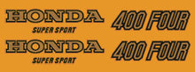 画像をギャラリービューアに読み込む, CB400F 1977 Tank & Side Logo Decals ~ Parakeet Yellow (73-0699)