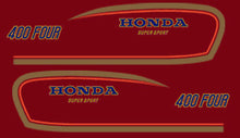 Load image into Gallery viewer, CB400F 1977 Complete Decal Set ~ Candy Antares Red (73-0702)