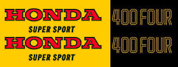 CB400F 1976 Complete Decal Set ~ Parakeet Yellow (73-0704)