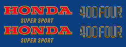 CB400F 1975 Complete Decal Set ~ Varnish Blue (73-0706)