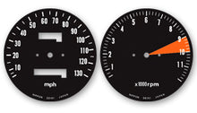 Ladda upp bild till gallerivisning, CB500T 1975-76 Speedo & Tach Face Decal Set ~ MPH (73-0708)
