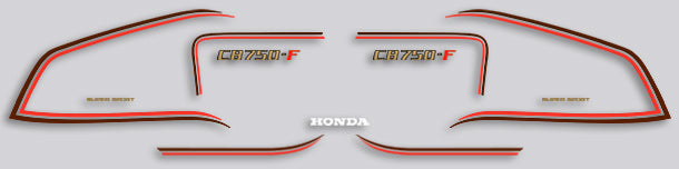 CB750F 1980 Decal Set ~ Silver Model (73-0792)