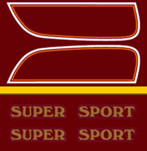 Load image into Gallery viewer, CB750F 1976 Gas Tank Decal Set ~ Candy Antares Red (73-0795)