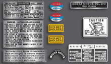 Load image into Gallery viewer, CB400F 1977 ~ Candy Antares Red Model ~ Warning and Service Label Set (73-0802)