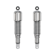 Universal All Chrome w Short Upper Shroud Shock Absorber Set 290mm Eye to Clevis