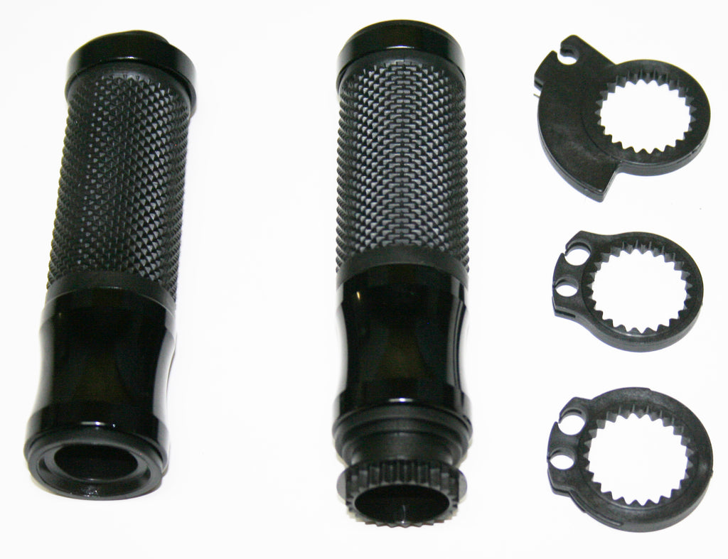 Universal Grips w Throttle Sleeve ~ Black