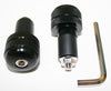 Universal Knurled Handlebar End Plug Set - Black - 7/8"