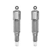 Universal All Chrome w Short Upper Shroud Shock Absorber Set 290mm Eye to Clevis