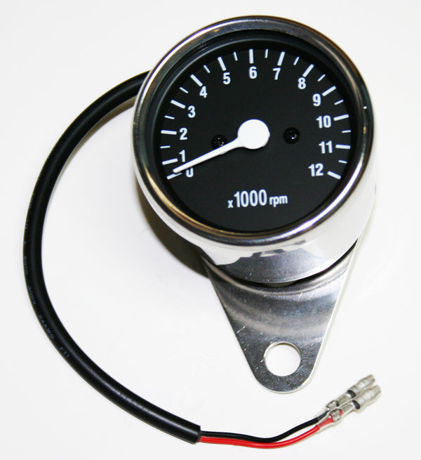 Universal 5:1 Mini Tachometer Black Face