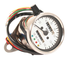 Mini Speedometer (MPH) ~ White Face Plate (03-0744)