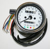 Universal Mini Speedo (KPH) - White Face Plate - 100KPH=2330RPM
