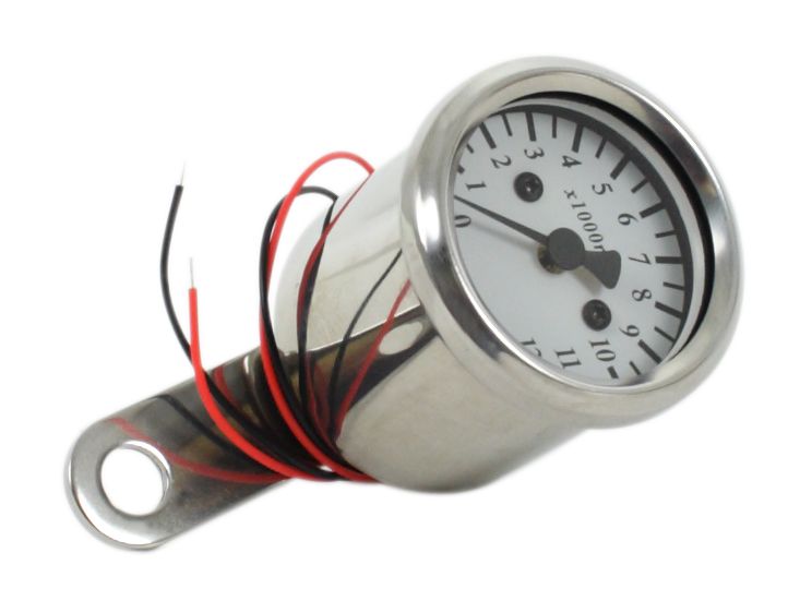 Universal 4:1 Mini Tachometer White Face 750-1000CC