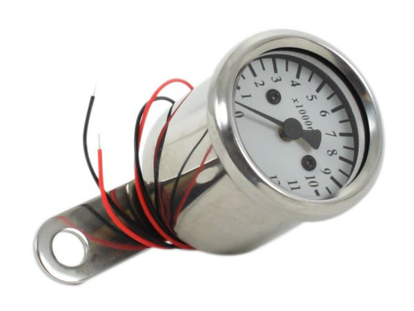 Universal 4:1 Mini Tachometer White Face 750-1000CC