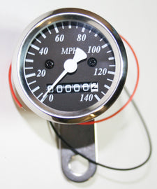 Mini Speedometer (MPH) ~ Black Face Plate (03-0765)