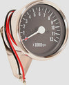 Universal 4:1 Mini Tachometer - Black Face - Replaces OEM 750-1000CC