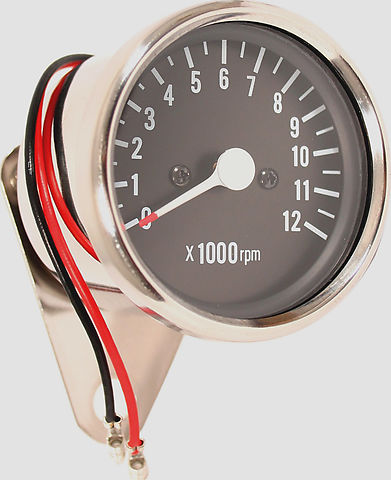 Universal 4:1 Mini Tachometer Black Face 750-1000CC