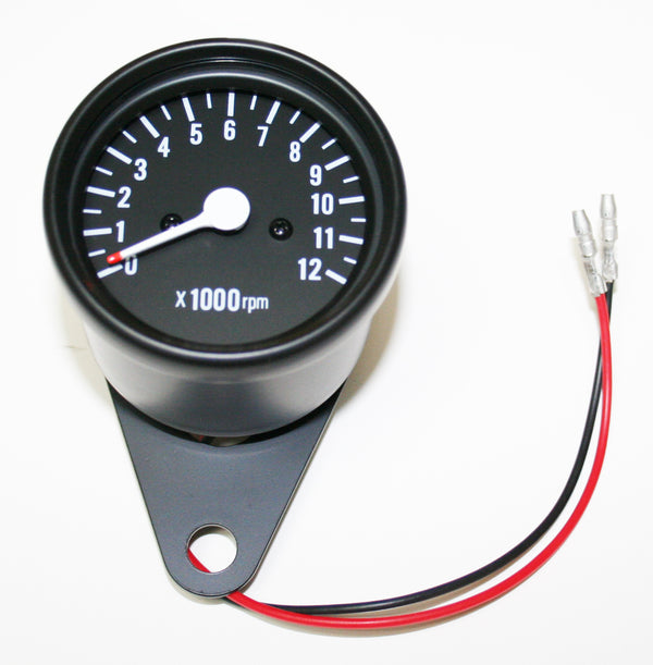 Universal 7:1 Mini Tachometer All Black