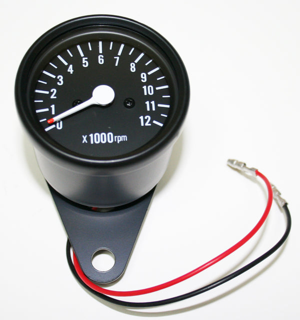 Universal 4:1 Mini Tachometer All Black 750-1000CC