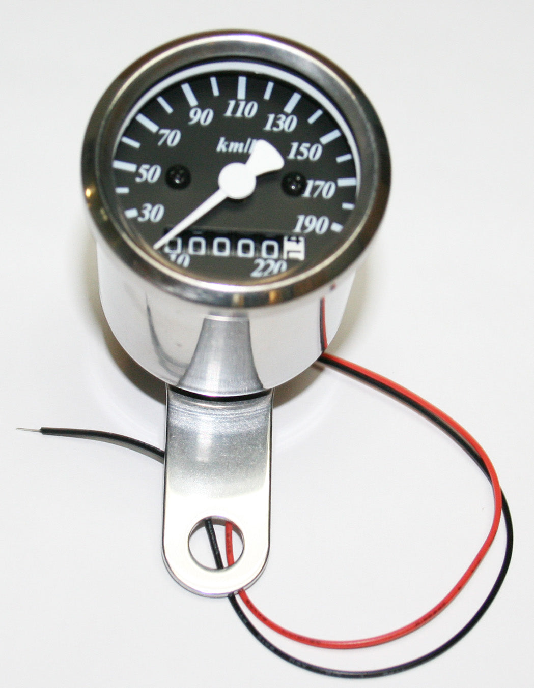 Universal Micro Custom Speedo -KPH Black Face 60MPH=2240 RPM
