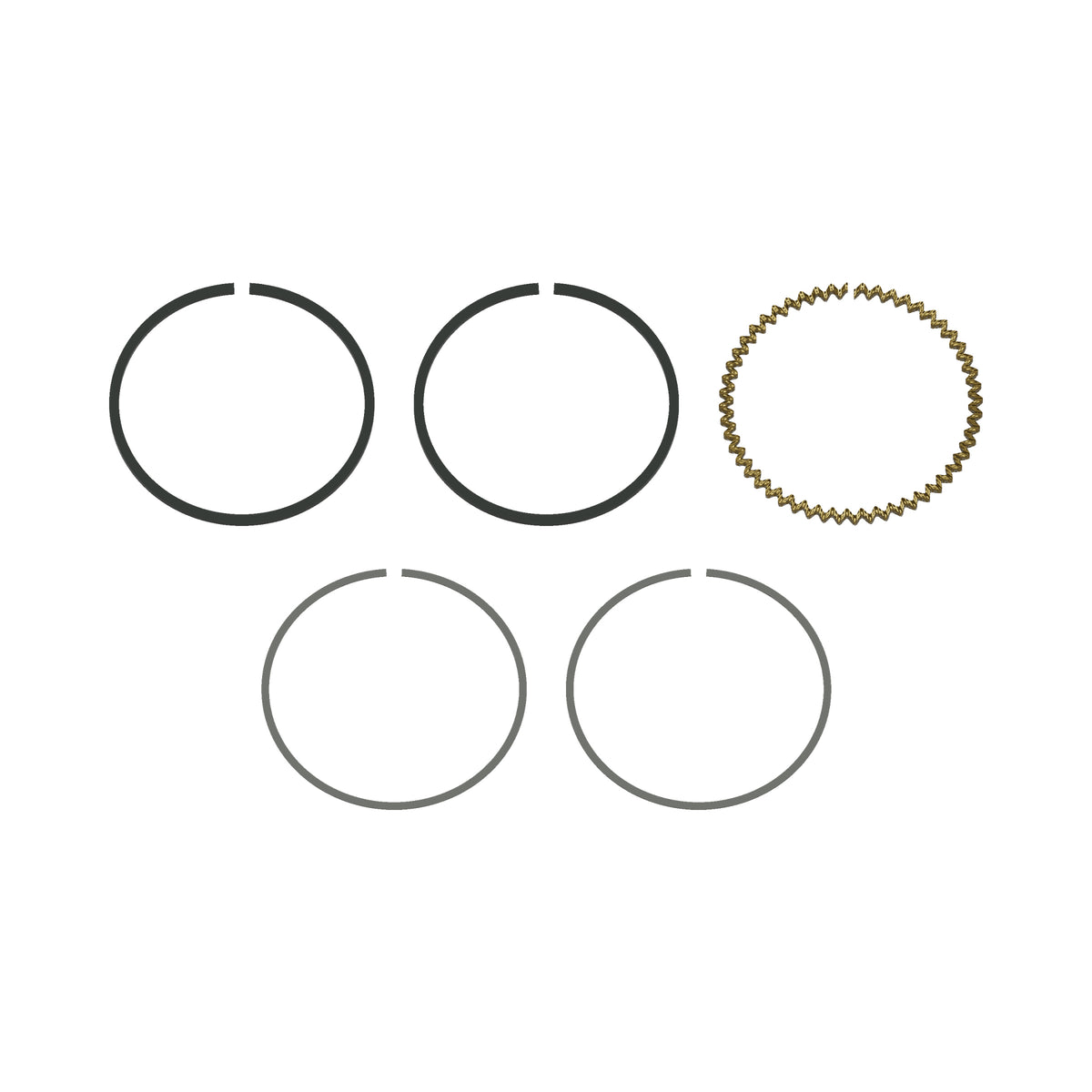 Standard-size piston ring set — Front three-quarter