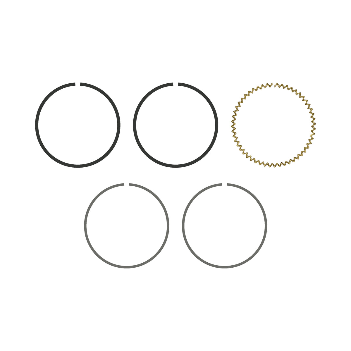 Standard-size piston ring set — Top