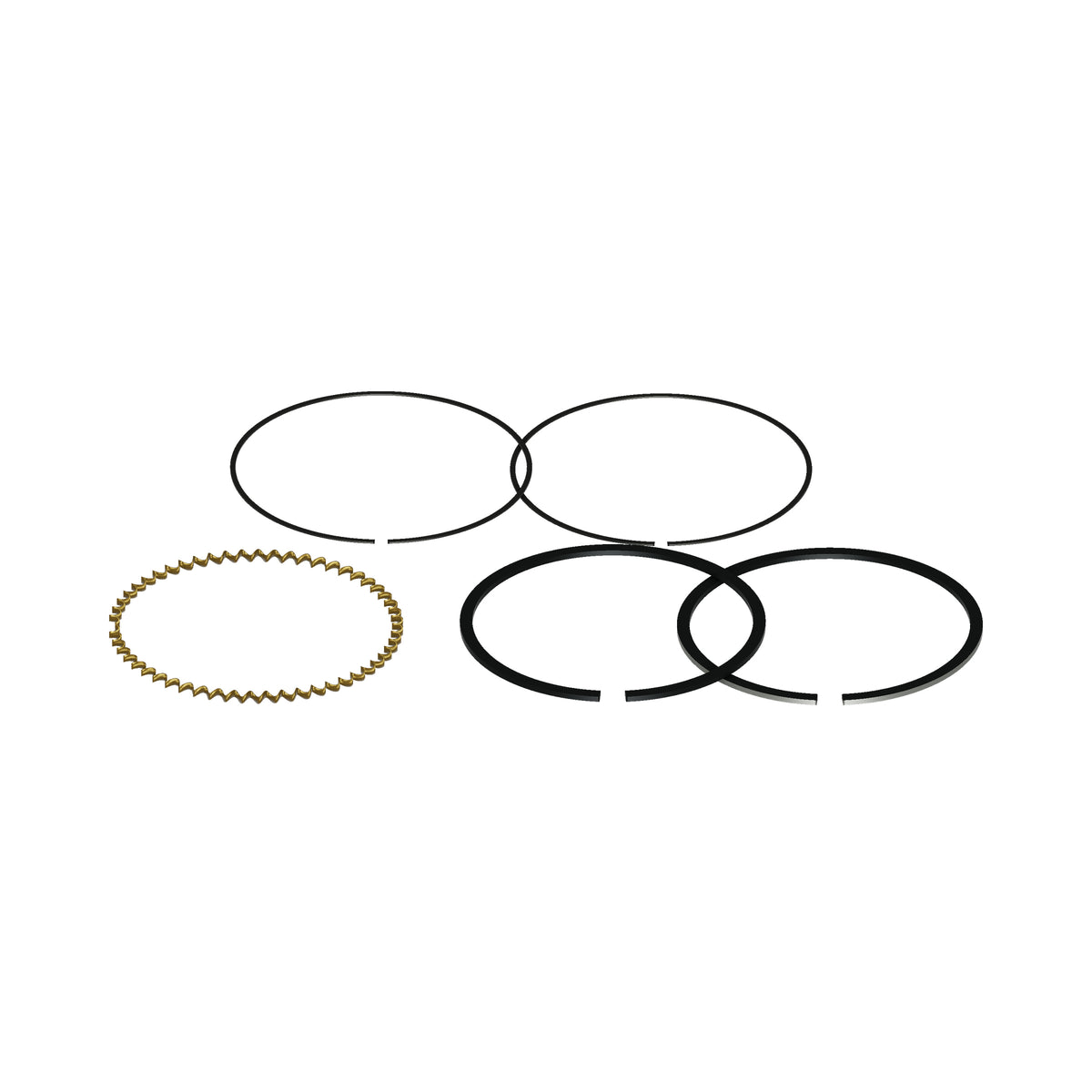 Honda Piston Ring Set (Standard Size) - Replaces Honda OEM 13011-425-004 — Rear three-quarter