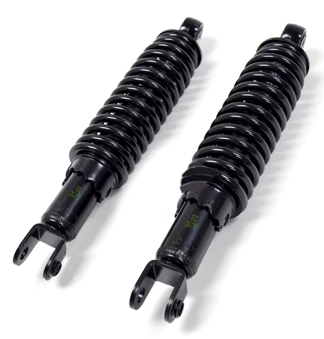 Universal Shock Absorber Set 290mm Eye to Clevis All Black No Shrouds