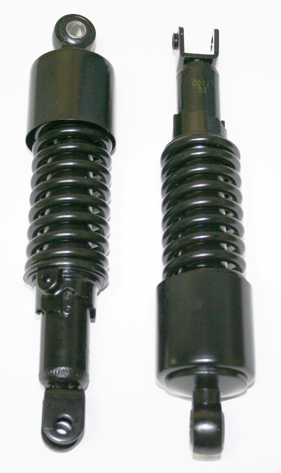 Universal Shock Absorber Set 290mm Eye to Clevis All Black w Short Upper Shroud