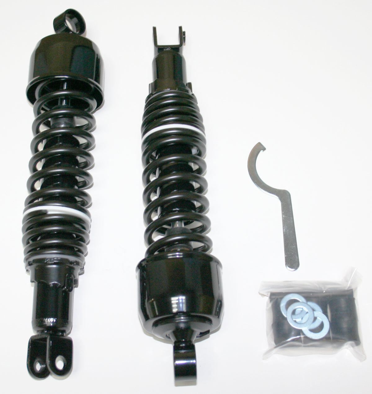 Universal All Black Shock Absorber Set 335mm Eye to Clevis