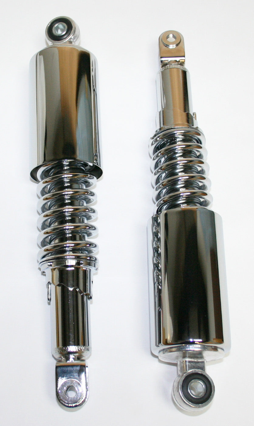 Honda CB550 CB500 CB350 CB450 Shock Absorber Set Stock Design 321mm Eye to Clevis