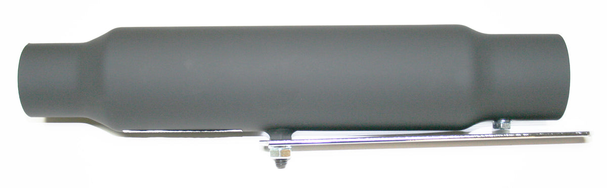 Universal Black Shorty Muffler w Removeable Baffle 12" Long