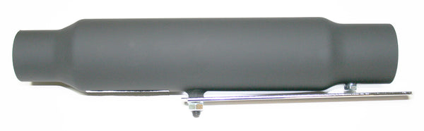 Universal Black Shorty Muffler w Removeable Baffle 12" Long