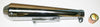 Universal Chrome Reverse Cone Shorty Muffler w Removeable Baffle - 17" Long