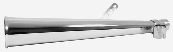 Universal Right Hand Chrome 8 Degree Upswept Megaphone Muffler 23 1/2" Long