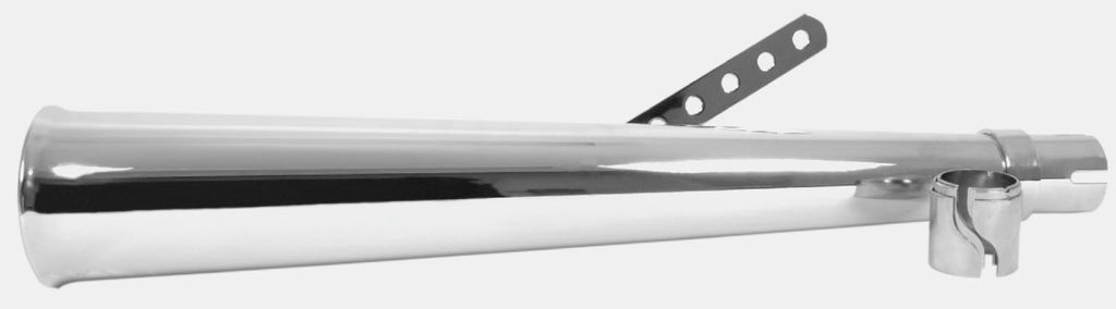 Chrome Straight Megaphone Universal Muffler ~ 23" Long (07-0019)
