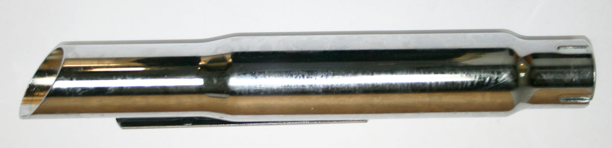 Universal Chrome Slash Cut Muffler 15" Long