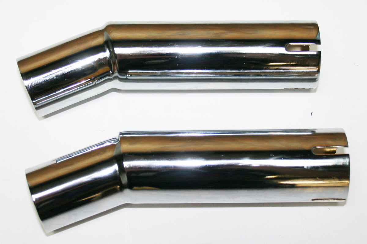 Universal Chrome Upswept Muffler Extension Set