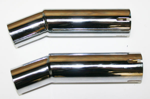 Universal Chrome Upswept Muffler Extension Set