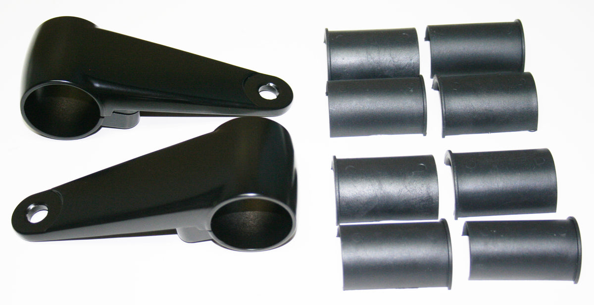 Universal Cast Aluminum Black Beam Unit Bracket Set 35/39/41mm