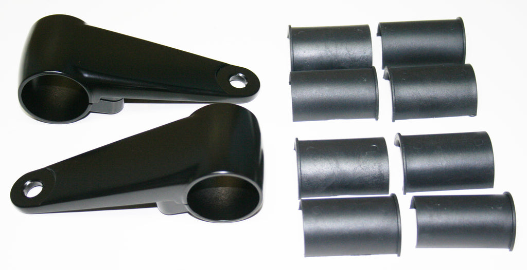 Cast Aluminum Black Headlight Bracket Set