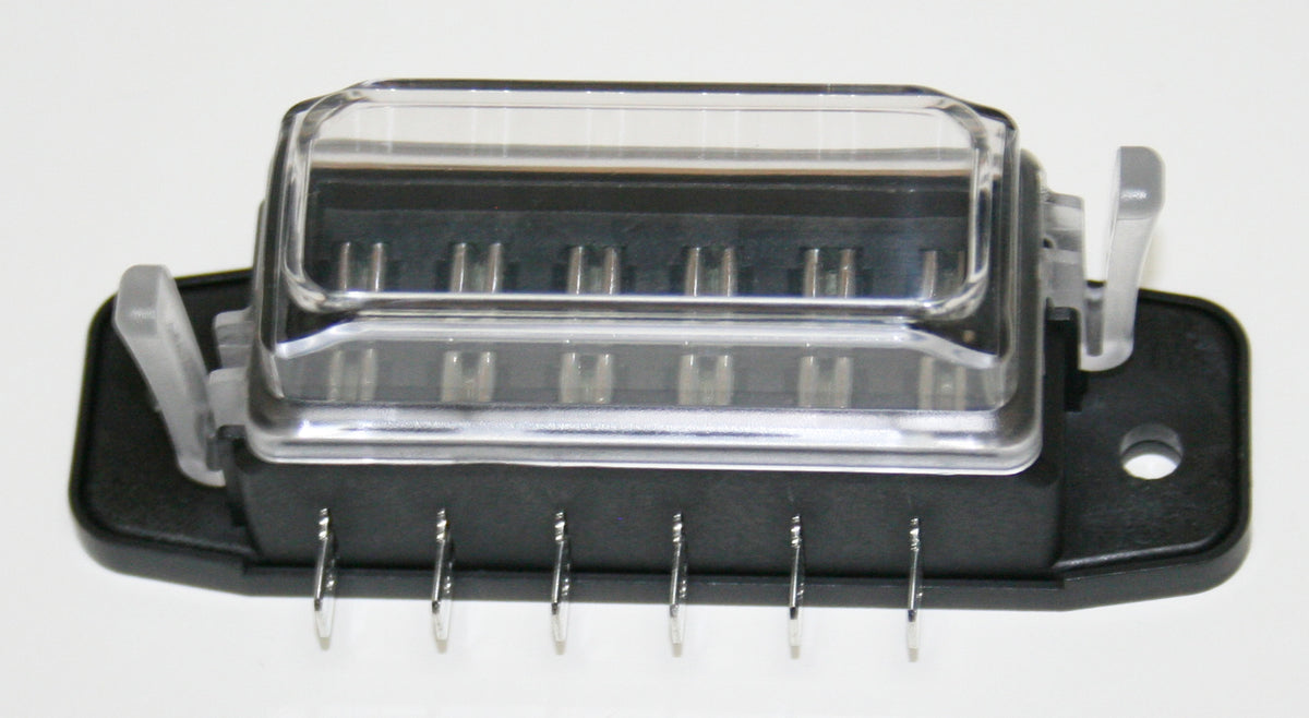 Universal Deluxe 6-Way Fuse Block for Mini or Standard Plug in Fuses