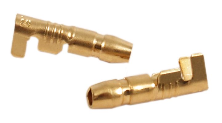 Universal 4mm x 17mm Long Male Bullet Connectors pack of 10 LONG-14-16AWG